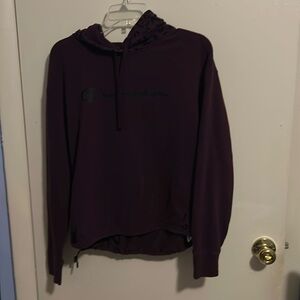 Champion L Purple and Black Animal Print Hooded Jacket